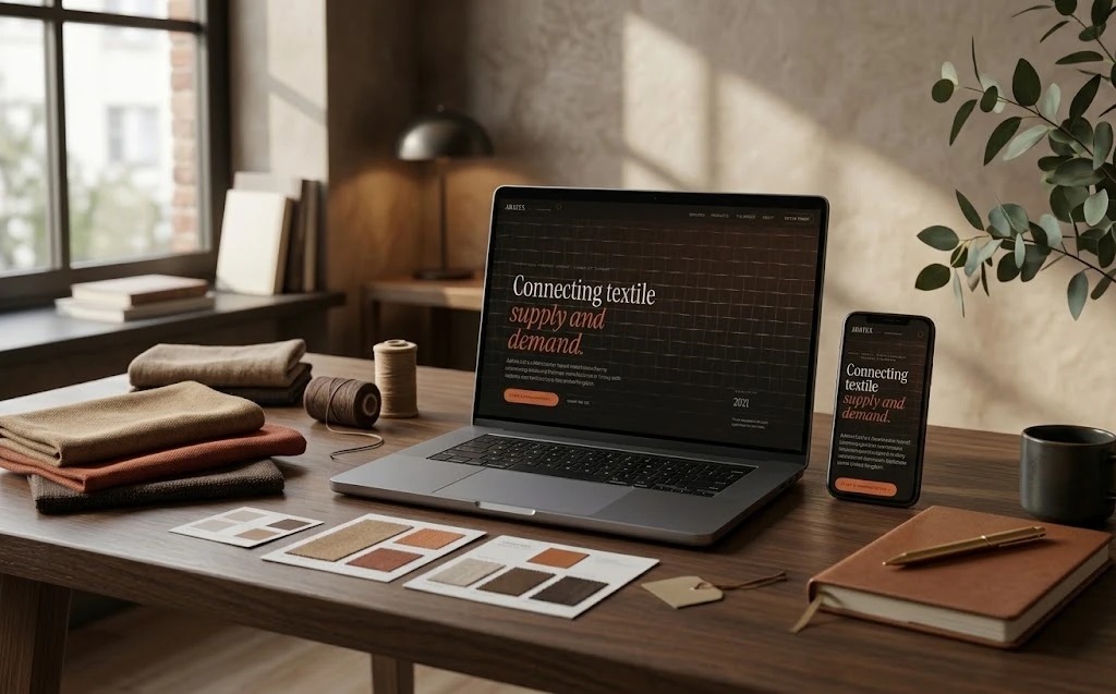 Adatex — Un site vitrine one-page conçu et développé pour le fabricant textile britannique Adatex